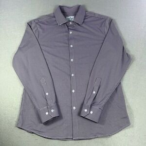 Mizzen+Main Mens X Large Trim Fit Gingham Dress Shirt Button Down Long Sleeve